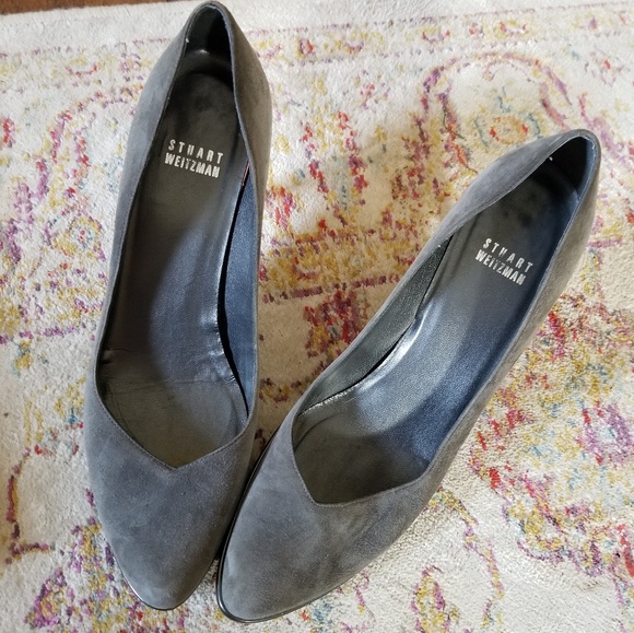 Stuart Weitzman Shoes - Stuart Weitzman | Gray Suede Pointed Pumps